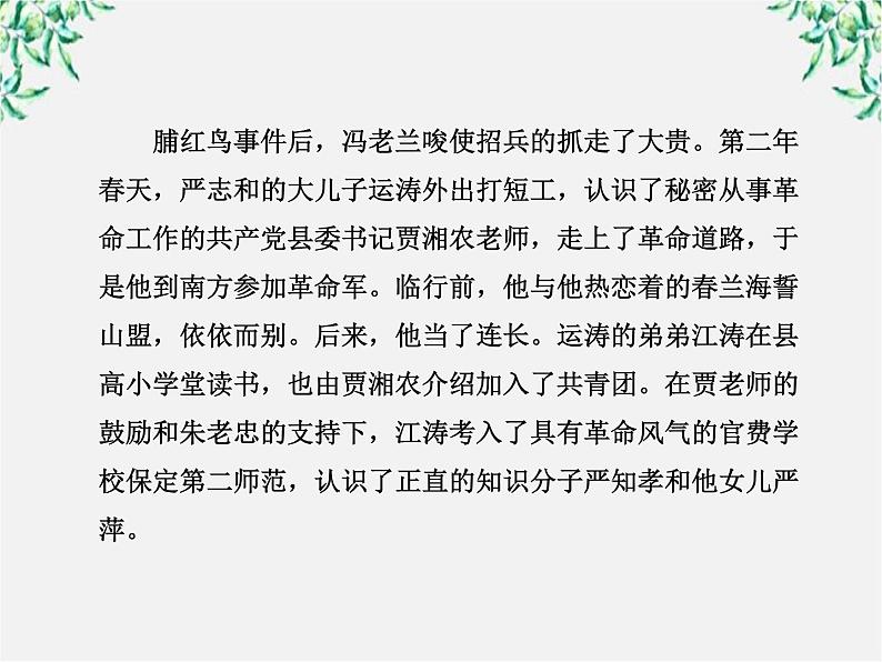 高中语文课时讲练通配套课件：《红旗谱》（新人教版·选修）06