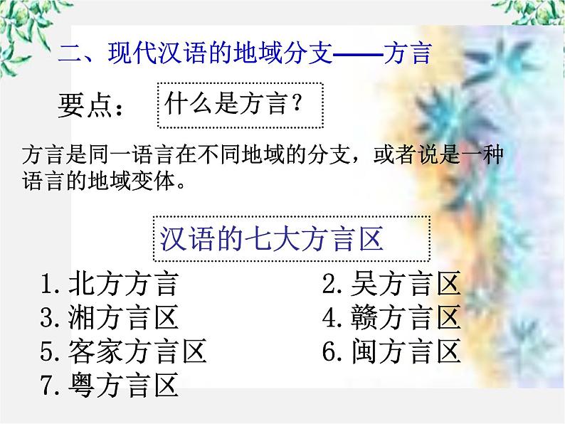 高中语文人教版选修大全：《四方异声──普通话和方言》课件03