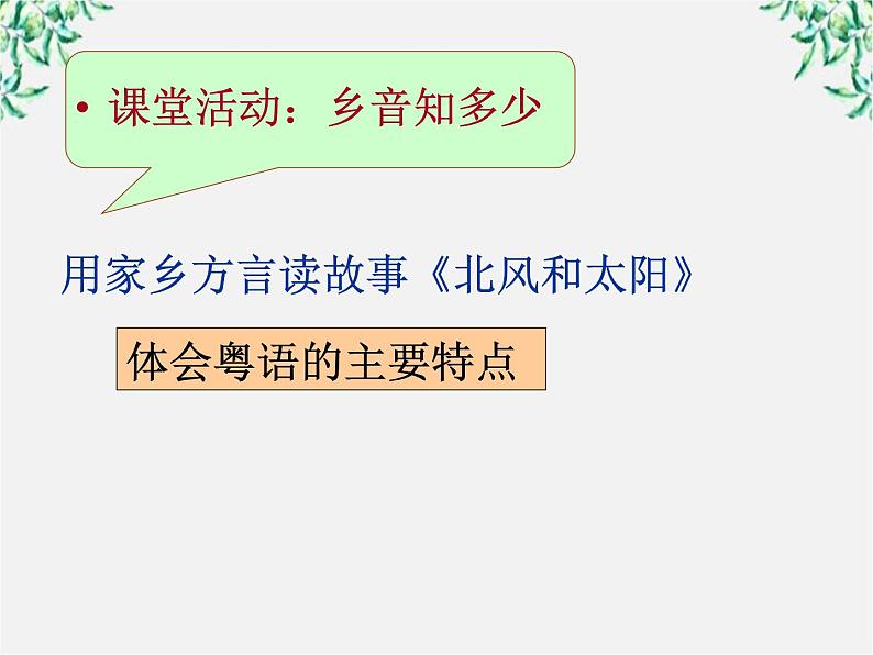 高中语文人教版选修大全：《四方异声──普通话和方言》课件307