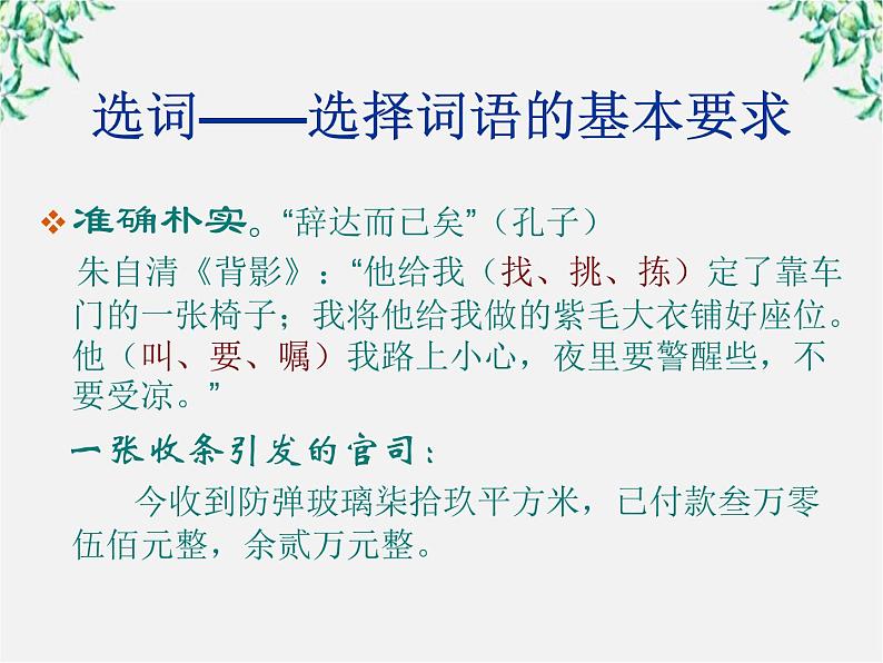 高中语文人教版选修大全：《语不惊人死不休——选词和炼句》课件1第6页