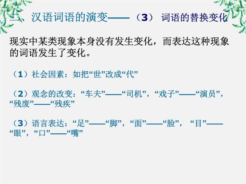 高中语文人教版选修大全：《古今言殊──汉语的昨天和今天》课件108