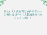 高二语文：1.1 美丽而奇妙的语言——认识汉语 课件4（人教版选修《语言文字应用》）