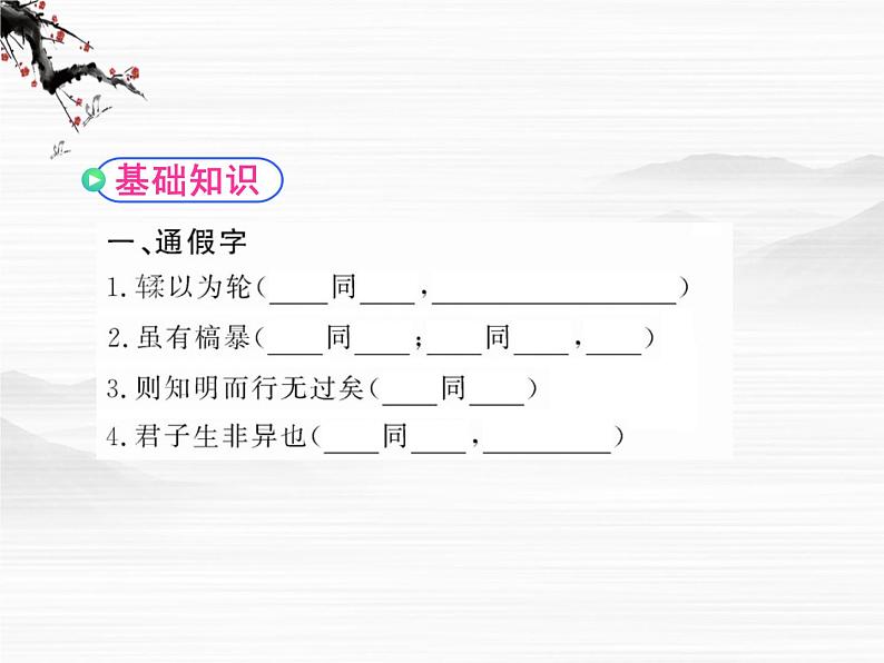 届高一语文同步课件：2.4.1《劝学》2（苏教版必修1）50203