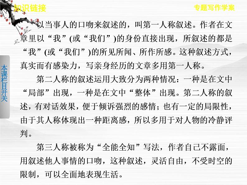 《学案导学设计》高一语文配套课件：专题写作学案2 恰当选用叙述的角度（苏教版必修2）657第3页