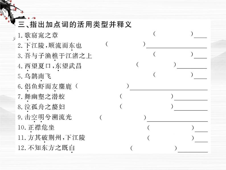 届高一语文同步课件：4.9.1《赤壁赋》3（苏教版必修1）16606