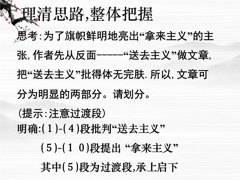 高一秋季备课系列：《拿来主义》课件3（苏教版必修三）第7页