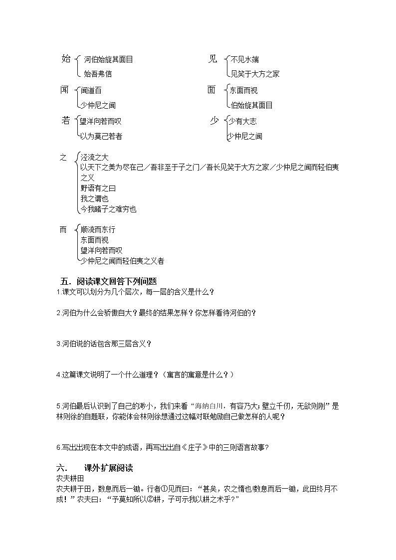 年高二语文同步测试：4.3.1《秋水》（苏教版必修3）02