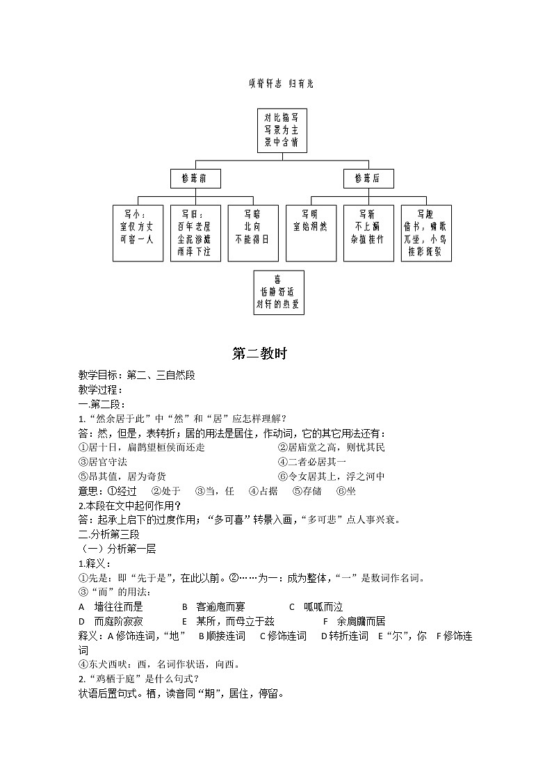 届高二语文教案：2.1.2《项脊轩志》（苏教版必修5）3064第3页