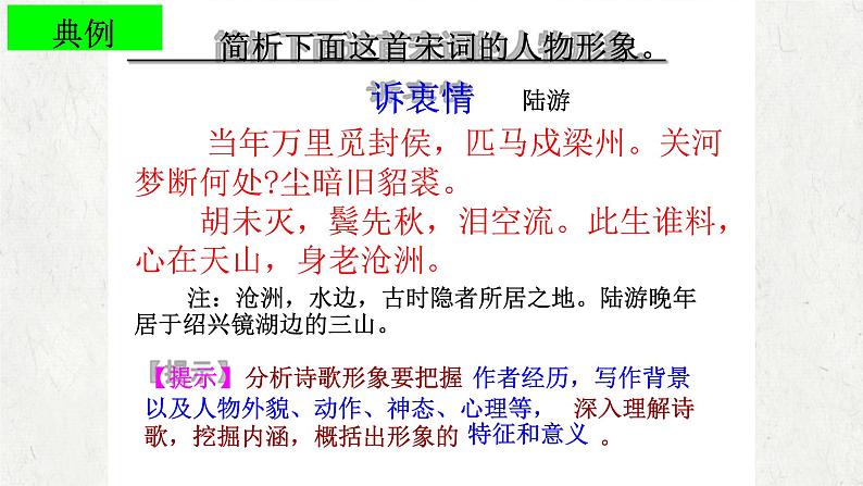 2022届高考语文复习古诗形象鉴赏课件40张第6页