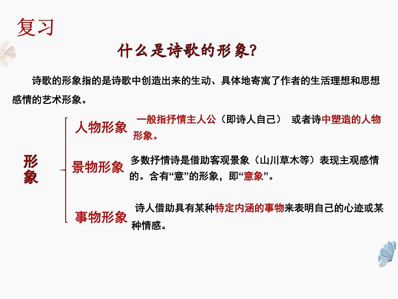 2022届高考语文复习诗歌鉴赏——事物形象课件（41张PPT）第1页