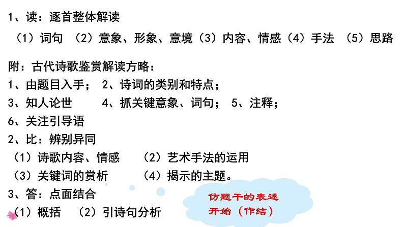 2022届高考语文一轮专题复习：诗歌的比较鉴赏（课件28张）第4页