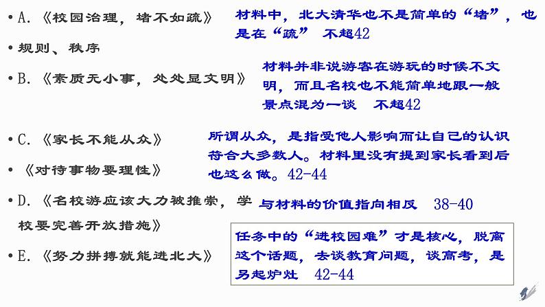 2022届高考语文任务驱动型时评类材料作文“进清华、北大难”课件第5页