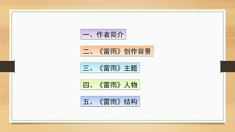 2022届高考复习专题：中国现当代戏剧《雷雨》与《茶馆》课件（38张PPT）03