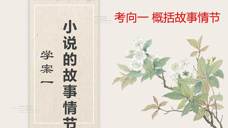 2022届高考小说阅读专题复习：考向一小说情节概括（课件19张）第1页