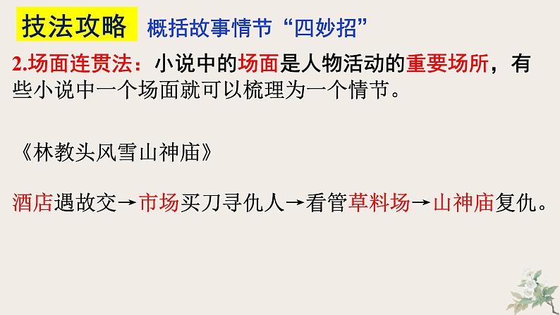 2022届高考小说阅读专题复习：考向一小说情节概括（课件19张）第5页