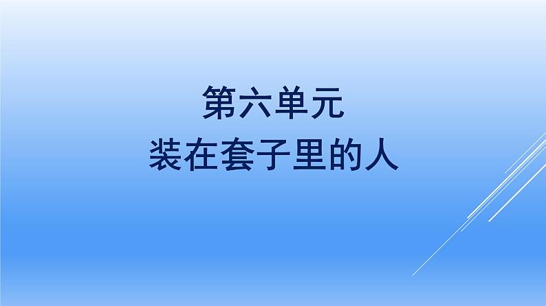 2021年高中语文 人教部编版 必修下册 第六单元 装在套子里的人  课件（共45页）01