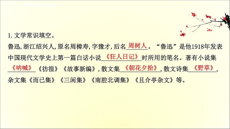 2020-2021学年高中语文 人教部编版 必修下册第六单元 12祝福 课件（共59页）第3页