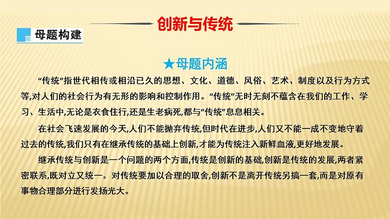 2022届高考语文总复习写作专题：创新与传统课件26张第7页