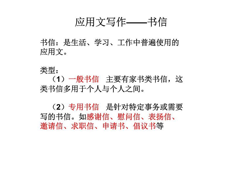 2022届高考应用文写作专题指导：书信课件34张第2页