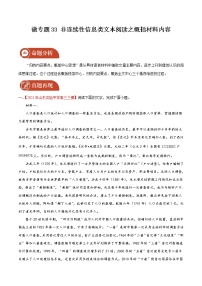 2022届高三语文一轮复习 微专题33 非连续性信息类文本阅读之概括材料内容（新高考）