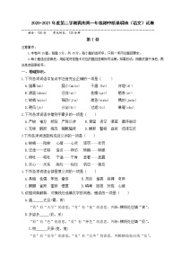 天津市实验中学滨海学校2020-2021学年高一下学期期中考试语文试题（黄南民族班）（含答案）