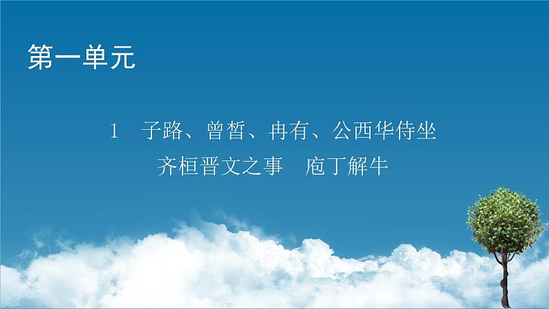 新教材语文必修下册 1　子路、曾皙、冉有、公西华侍坐　 PPT课件+练习01