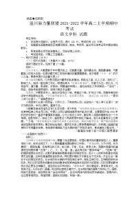 浙江省温州新力量联盟2021-2022学年高二上学期期中考试语文试题（含答案与解析）