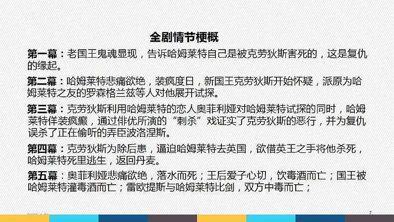 6. 《哈姆莱特（节选）》课件（18张PPT）—2020-2021学年统编版高中语文必修下册第二单元第7页