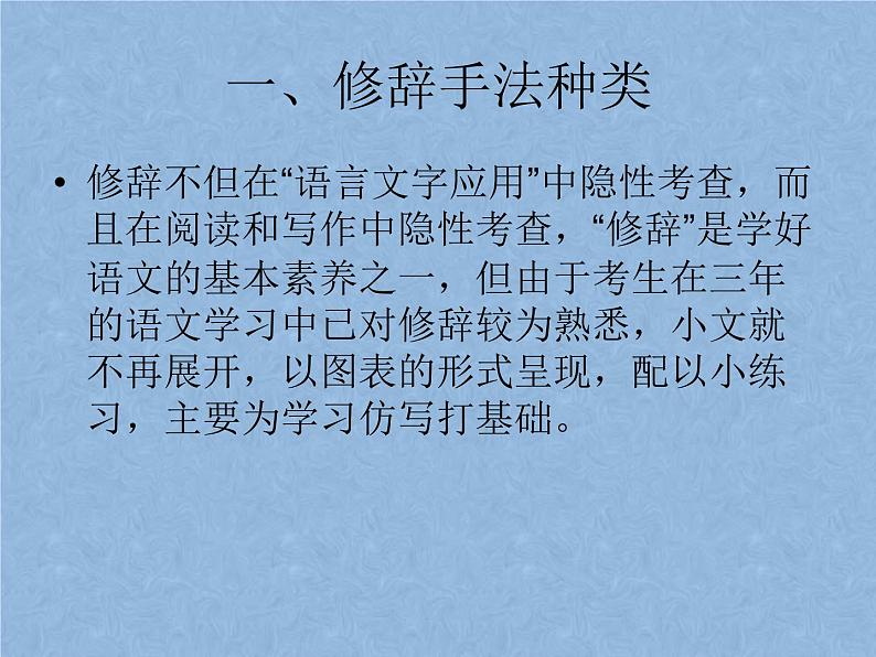 2022届高考语文复习：语言文字运用——修辞手法和正确使用词语和熟语课件 51张第3页