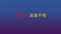 2022届高考专题复习：病句5——表意不明 课件 13张