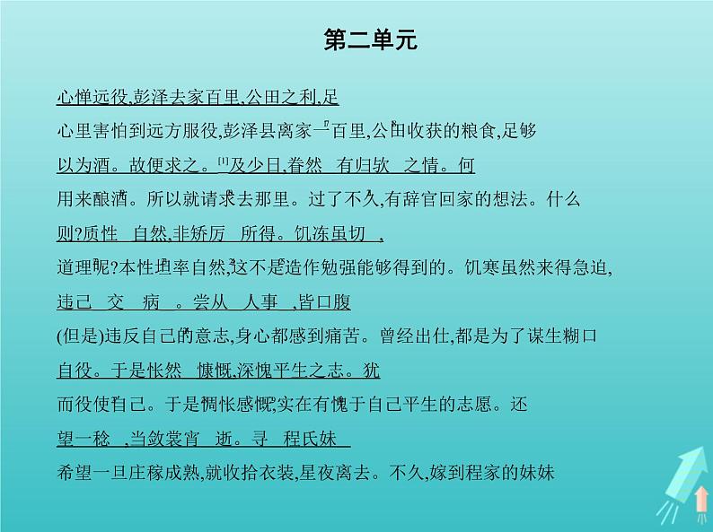 2022版高中语文第二单元4归去来兮辞并序课件新人教版必修503