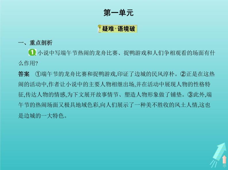 2022版高中语文第一单元3边城课件新人教版必修502