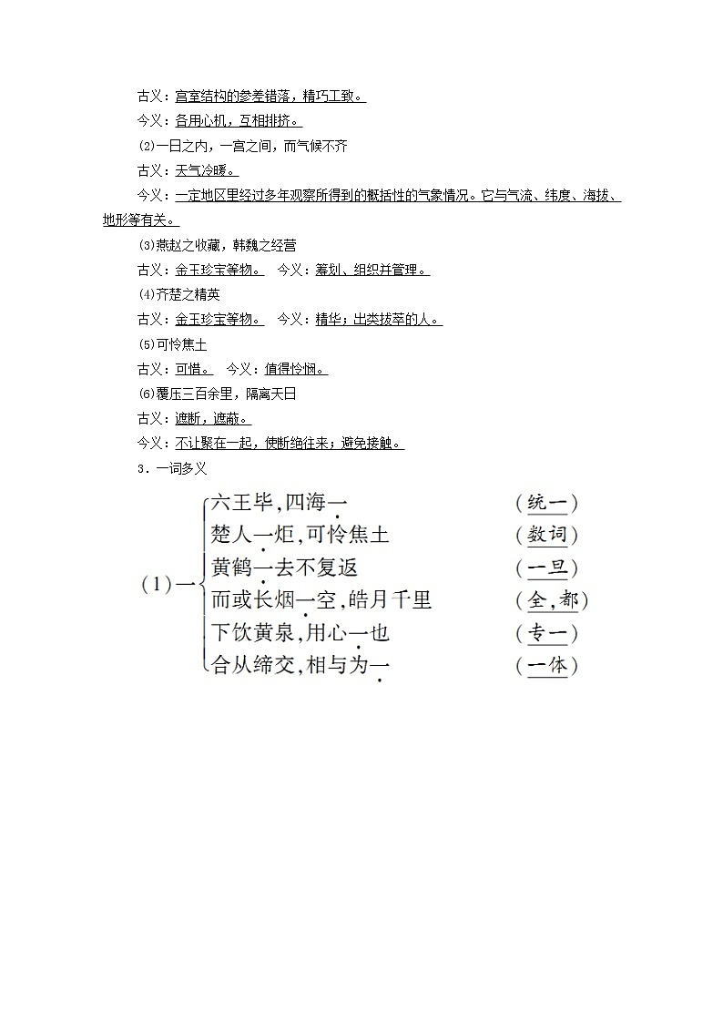 2021—2022学年统编版高中语文必修下册第八单元16.1《阿房宫赋》学案第3页