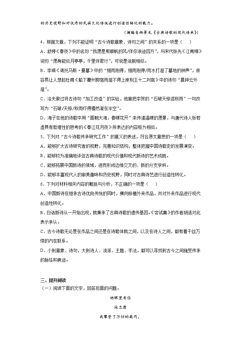第2单元 6.2《再别康桥》-高二语文 课件+练习(统编版选择性必修下册)03