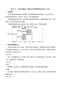 考点32 古诗文阅读—鉴赏古代诗歌的表达技巧（讲义）-2022年高考语文一轮复习讲练测