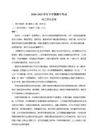 广东省珠海市艺术高级中学2020-2021学年高二下学期期中考试语文试题（含答案与解析）