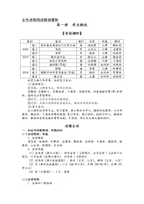 第八板块 古代诗歌阅读 第一讲 考点概述 精讲精练-2022届新高考一轮语文复习（原卷版+解析版）