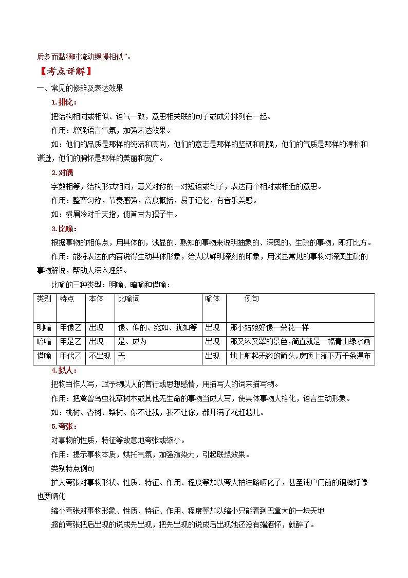 考点04 辨析修辞手法（解析版）-备战2022年高考语文一轮复习考点微专题（新高考版）第3页
