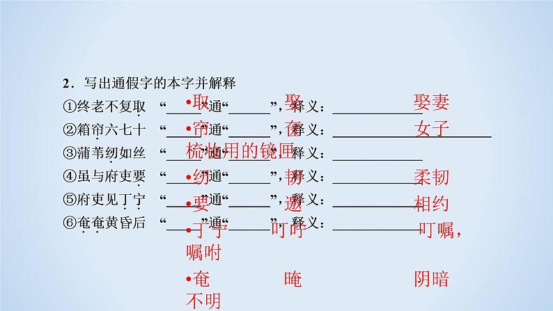 人教版高中语文必修二《孔雀东南飞》分层课件+教案+练习08