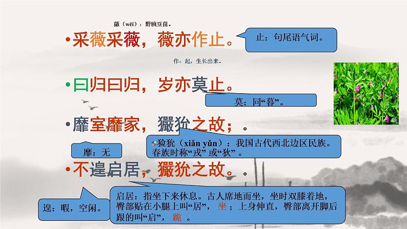 人教版高中语文必修二《诗经》两首分层课件+教案+练习05