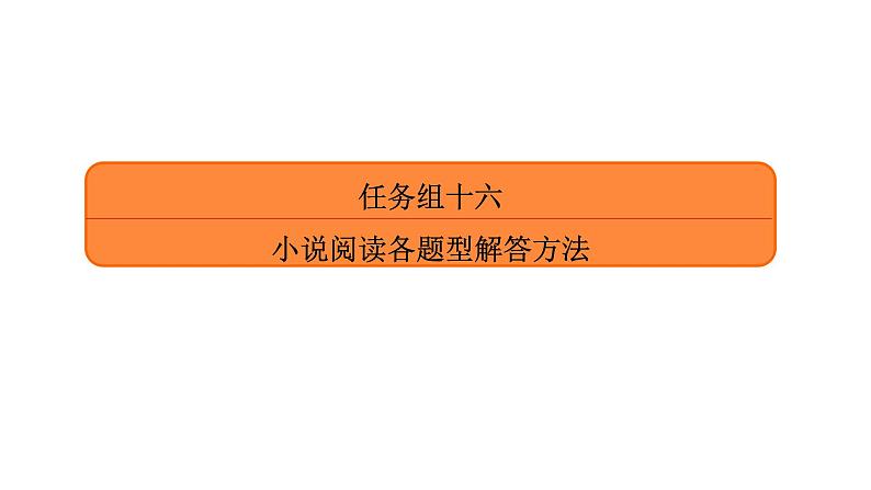 高考语文复习----小说阅读各题型解答方法（阅读选择题）课件PPT第1页