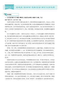 高考语文二轮专题复习---论述类+古诗词+名篇名句+语言文字运用 (3)