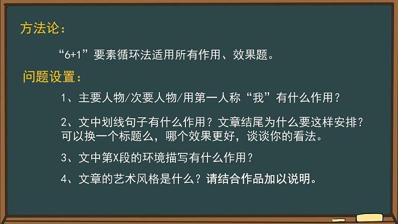 2022届高考小说专题复习：小说题型解析 课件59张第5页