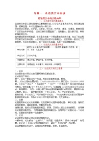 2022届高考语文二轮备考专题复习论述类文本阅读（知识点精讲+习题专练精解）教案