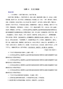 高考语文专项复习精练----  文言文阅读    （原卷+解析）