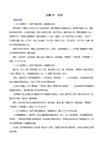 高考语文专项复习精练---- 写作     （原卷+解析）