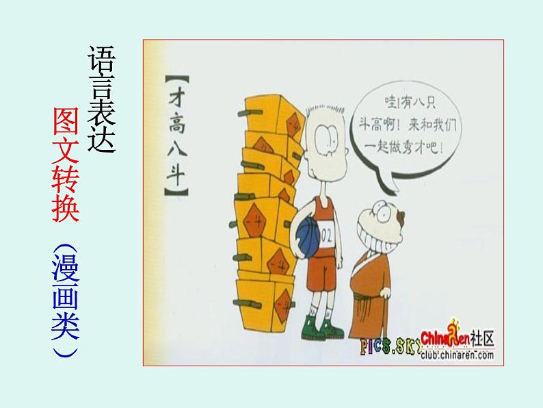 2022届高考专题复习：语言表达19  漫画类图文转换 课件27张第1页