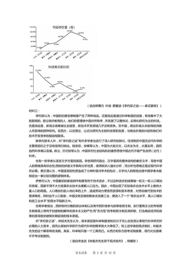 2021届江苏省苏锡常镇四市高三下学期5月教学情况调研（二）语文试题 PDF版第2页