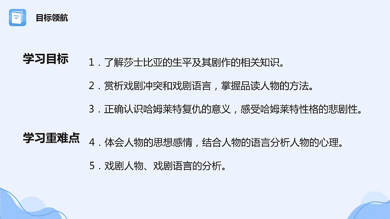 人教部编版高中语文必修下册6.哈姆莱特   课件第2页