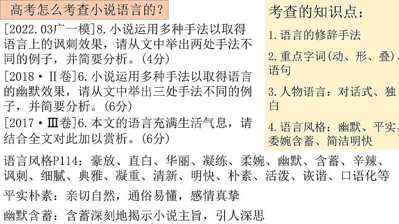 2022届广东省高考一模小说语言的幽默讽刺课件27张第2页